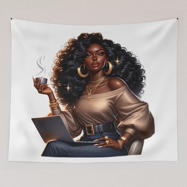 Item preview, Afro Glam Queen – Luxury Black Girl Magic designed and sold by Lulunza.