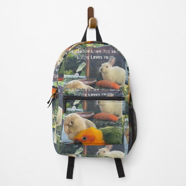 Item preview, Some Bunny Loves You!!! – Parrots and Bunny Friendship Art designed and sold by TrisaThyme.