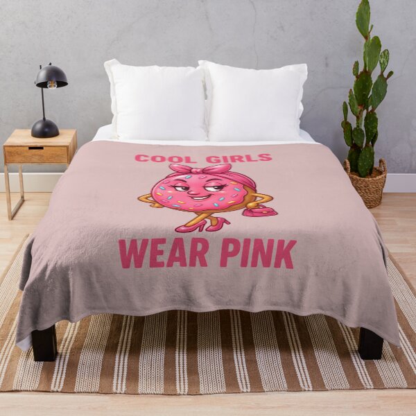 Item preview, Cool Girls Wear Pink – Funny Donut Character Illustration, Feminine Empowerment Design, Cute Pink Fashion Art designed and sold by LunaSpellStudio.