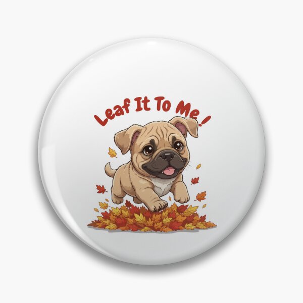 Item preview, Leaf It To Me Bullmastiff Dog Running in Fall Leaves Cute Autumn designed and sold by The Real Life Symphony.