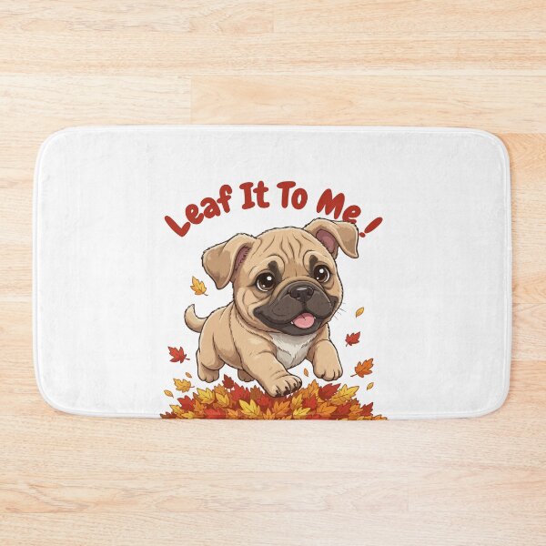 Item preview, Leaf It To Me Bullmastiff Dog Running in Fall Leaves Cute Autumn designed and sold by The Real Life Symphony.