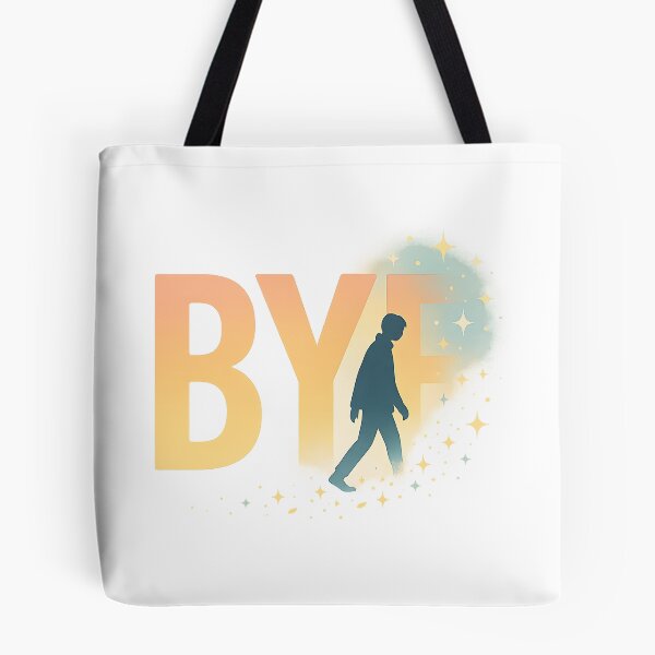 Item preview, Fade Into Bye Sticker – Aesthetic Goodbye Text with Fading Letters & Soft Glow designed and sold by LittleLoveFinds.