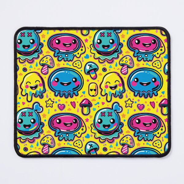 Item preview, Kawaii Kidcore Blobs over Yellow designed and sold by Oni Figments.