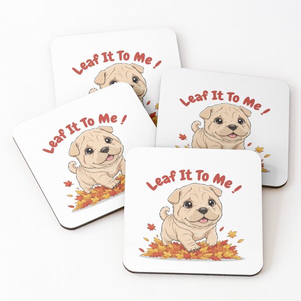 Item preview, Leaf It To Me Shar Pei Dog Running in Fall Leaves Cute Autumn designed and sold by The Real Life Symphony.