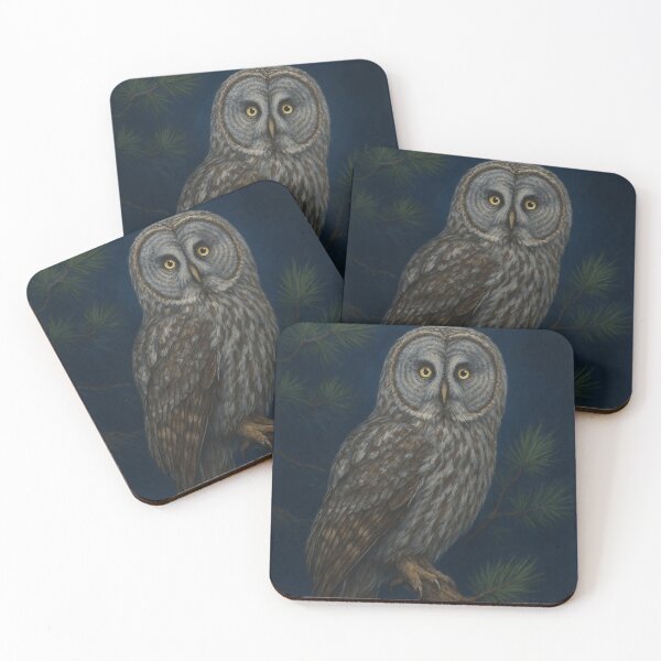 Item preview, Majestic Great Gray Owl Digital Painting designed and sold by DovralThreads.