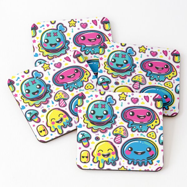 Item preview, Kawaii Kidcore Blobs over White designed and sold by Oni Figments.