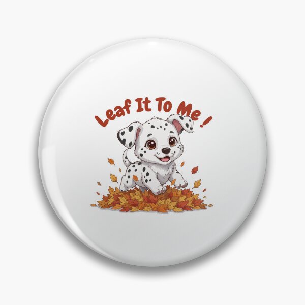 Artikelvorschau, Leaf It To Me Dalmatiner Hund läuft in Herbstblättern süß Herbst entworfen und verkauft von The Real Life Symphony.