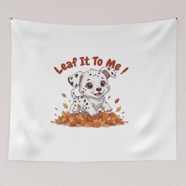 Item preview, Leaf It To Me Dalmatian Dog Running in Fall Leaves Cute Autumn designed and sold by The Real Life Symphony.