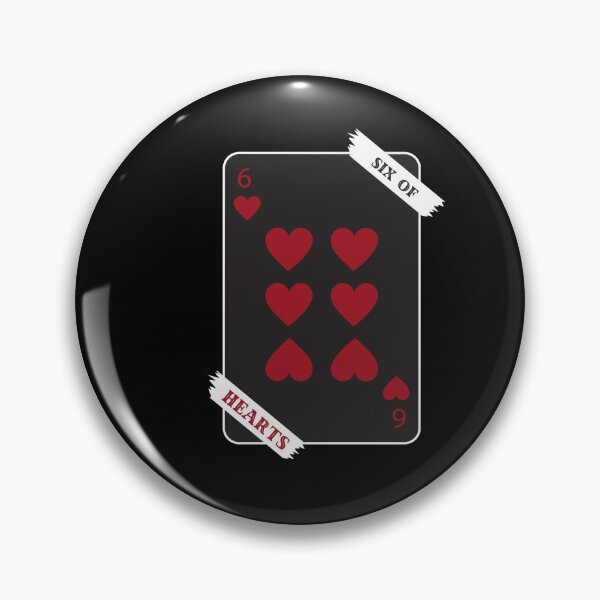 Item preview, Six Of Hearts (Black Version) designed and sold by nyblydd.