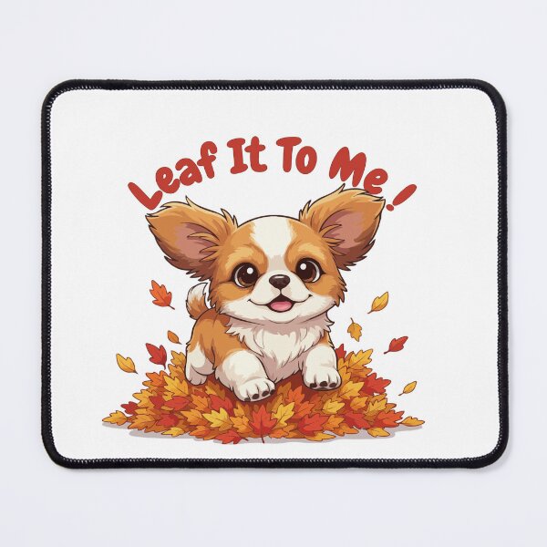 Item preview, Leaf It To Me Tibetan Spaniel Dog Running in Fall Leaves Cute Autumn designed and sold by The Real Life Symphony.