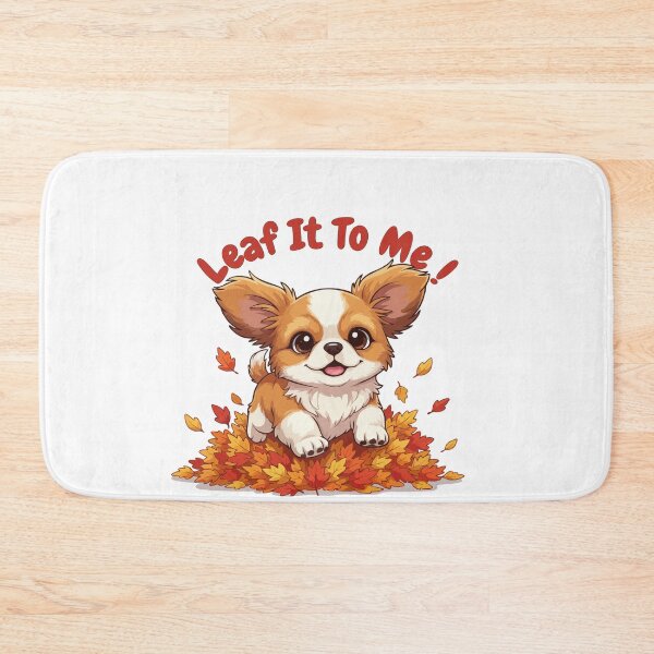 Item preview, Leaf It To Me Tibetan Spaniel Dog Running in Fall Leaves Cute Autumn designed and sold by The Real Life Symphony.