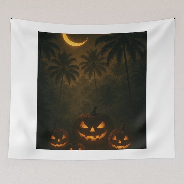 Item preview, Sri Lankan Luxe Halloween – Moonlight Pumpkin Glow  designed and sold by Ceylon Luxe Collections.