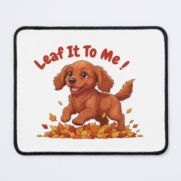 Item preview, Leaf It To Me Irish Setter Dog Running in Fall Leaves Cute Autumn designed and sold by The Real Life Symphony.