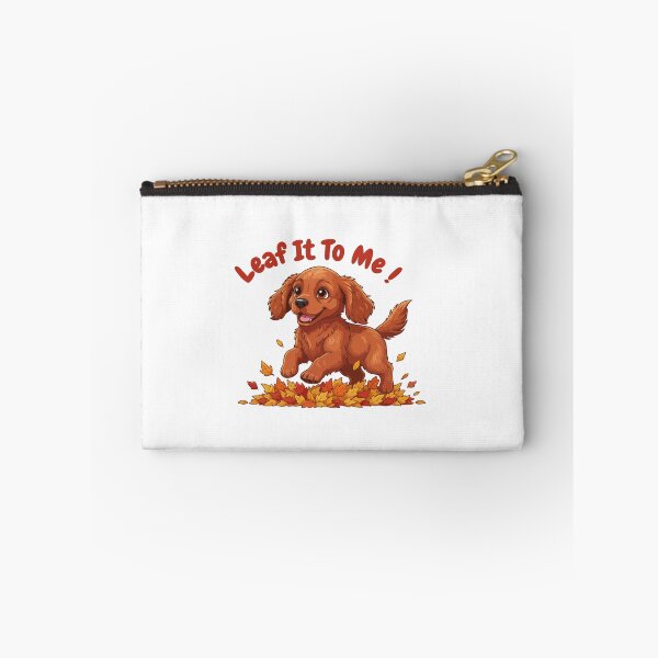 Item preview, Leaf It To Me Irish Setter Dog Running in Fall Leaves Cute Autumn designed and sold by The Real Life Symphony.