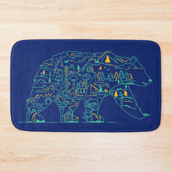 Item preview, concept of animal reserve or world wildlife day campaign, graphic of grizzly bear shape with rainforest element inside designed and sold by NiamLab.
