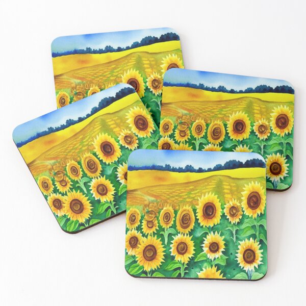 Item preview, Sunflower Field Folk Art designed and sold by nanriddle.