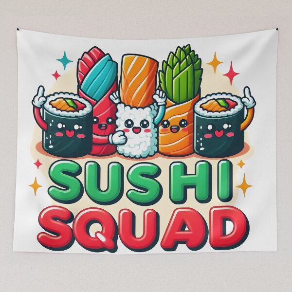 Item preview, sushi, japanese cuisine, sushi roll designed and sold by TrueArtVibes.