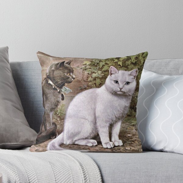 Item preview, Shorthaired Cats Vintage Painting designed and sold by goldenmenagerie.