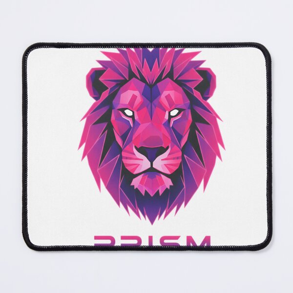 Item preview, Vibrant Geometric Lion Head T-Shirt Design | Purple & Pink Modern Art designed and sold by Kulpi6147.
