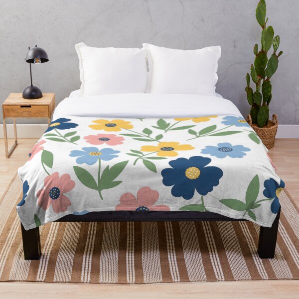Item preview, Colorful Minimal Floral Pattern – Pastel Spring Flowers designed and sold by ShabanMerch.