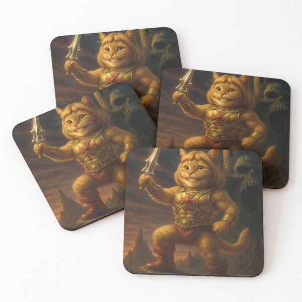 Item preview, cool cat, superhero knight designed and sold by Mauswohn.