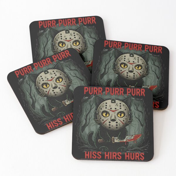 Item preview, Purr Purr Purr Hiss Hirs Hurs - Cat Halloween Horror grunge designed and sold by Imaginationbeyond.