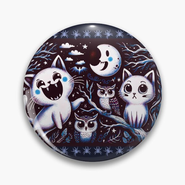 Item preview, Halloween Cat With Owls D4 In Solid Background designed and sold by HappyHavenStu.
