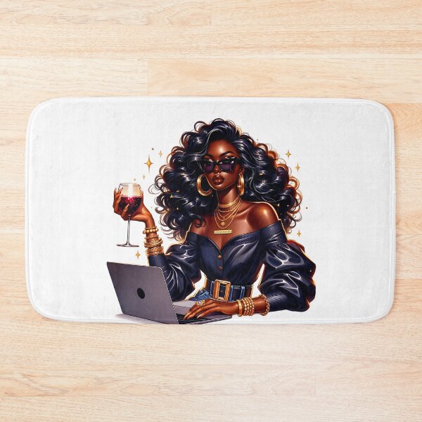 Item preview, Gold & Black Diva – Afro Glam Fashion Art designed and sold by Lulunza.