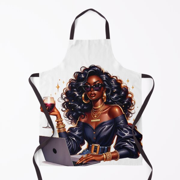 Item preview, Gold & Black Diva – Afro Glam Fashion Art designed and sold by Lulunza.