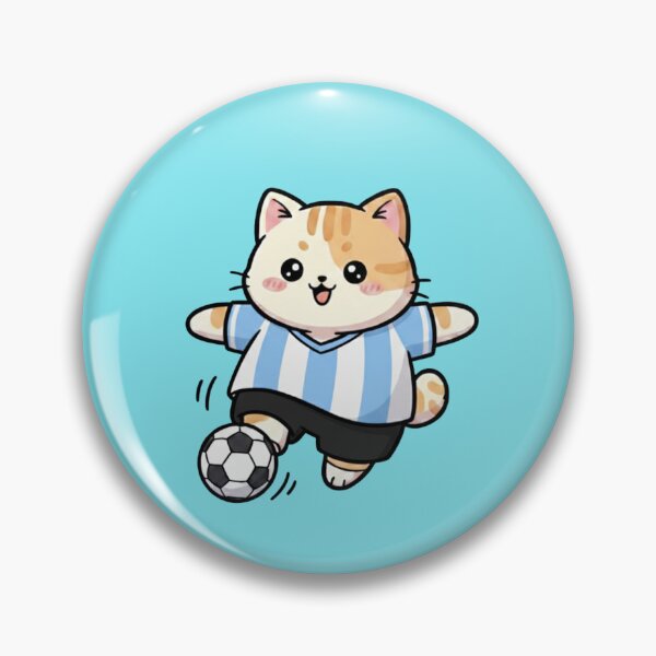 Item preview, Kawaii Goal Fever: Pack of 6 Soccer Kittens Playing National Teams | Cute Soccer Cat World Cup Design for Football Fans designed and sold by DibuHumor.