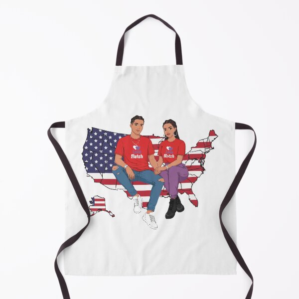 Item preview, LoveMatch American Couple – United in Love Across States designed and sold by LoveMatchShop.