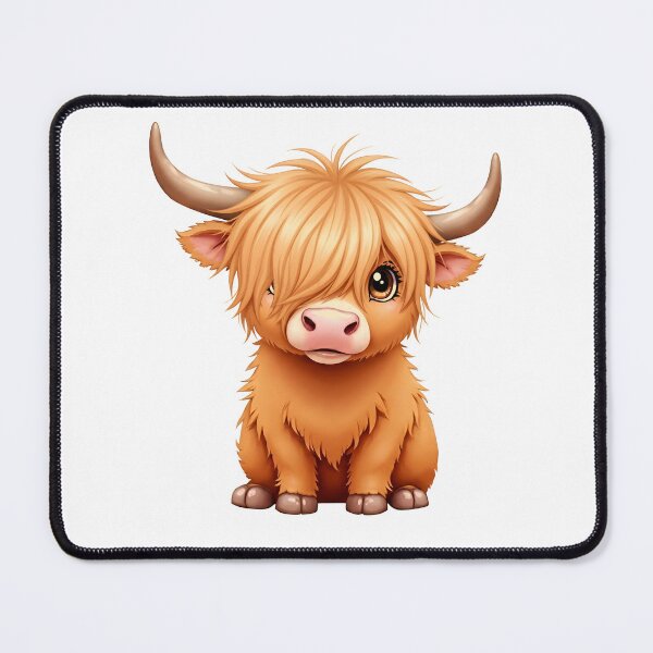 Item preview, Adorable Baby Highland Cow Calf with Fluffy Hair designed and sold by debbiedoodarday.