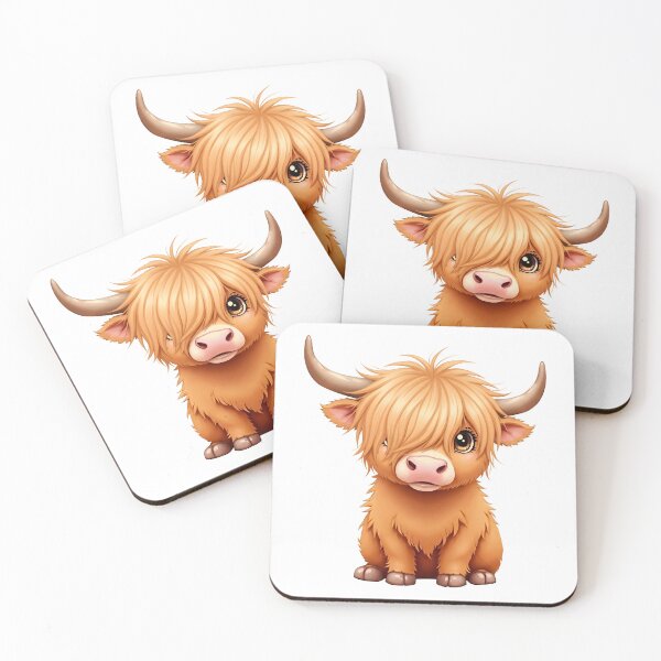 Item preview, Adorable Baby Highland Cow Calf with Fluffy Hair designed and sold by debbiedoodarday.