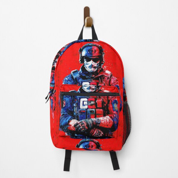 Item preview, Special forces operator in a mask on red background. designed and sold by Piotrek0001.