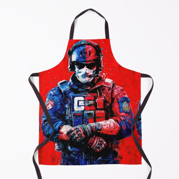 Item preview, Special forces operator in a mask on red background. designed and sold by Piotrek0001.