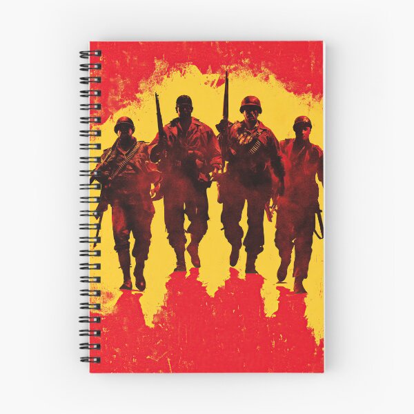 Item preview, Four historical soldiers are marching together on yellow background. designed and sold by Piotrek0001.