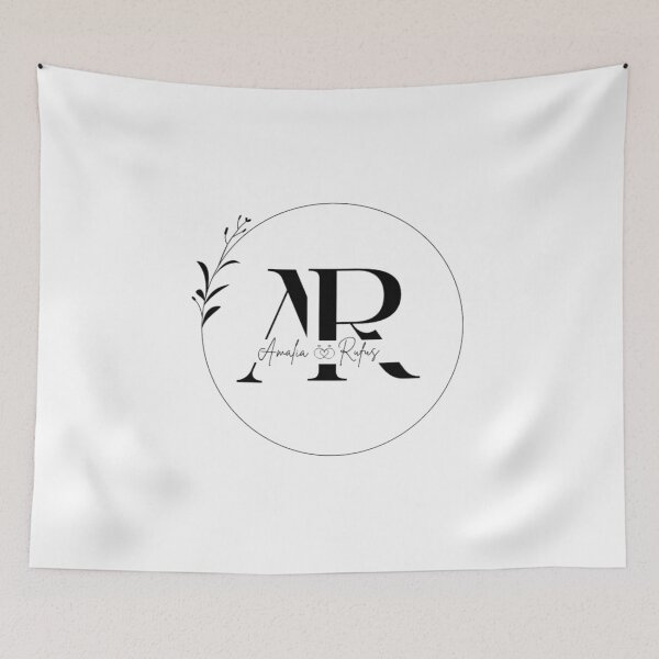 Item preview, Amalia & Rufus Monogram Logo - Elegant AR Initials and Floral Wreath designed and sold by GenZFashion000.