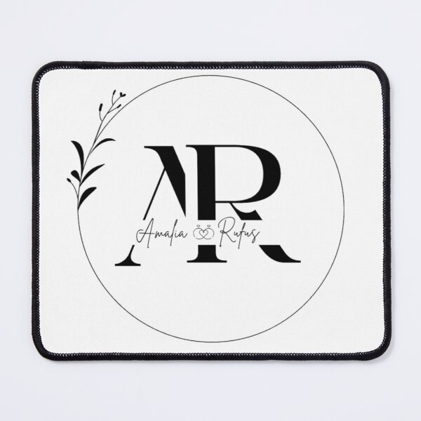Item preview, Amalia & Rufus Monogram Logo - Elegant AR Initials and Floral Wreath designed and sold by GenZFashion000.