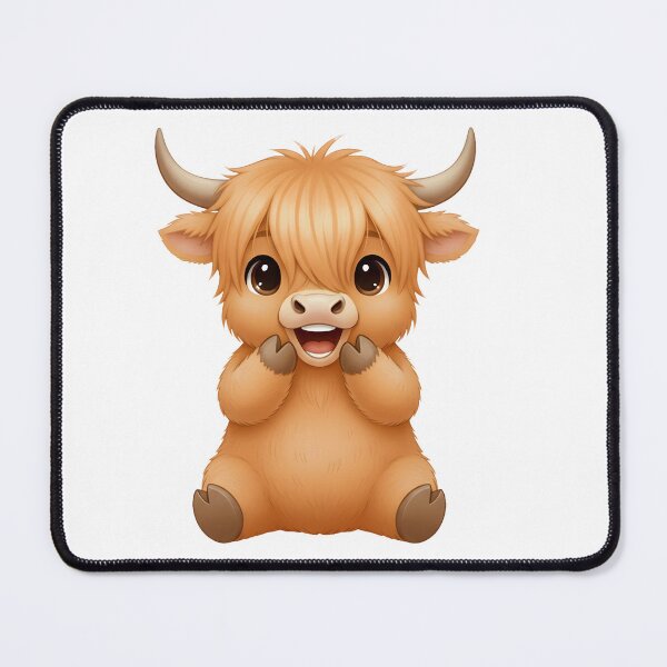 Item preview, Joyful Baby Highland Cow Calf with a Big Smile designed and sold by debbiedoodarday.