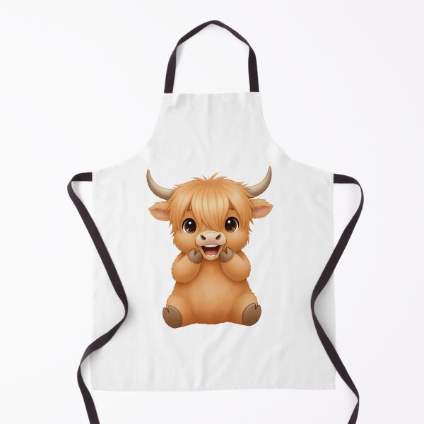 Item preview, Joyful Baby Highland Cow Calf with a Big Smile designed and sold by debbiedoodarday.
