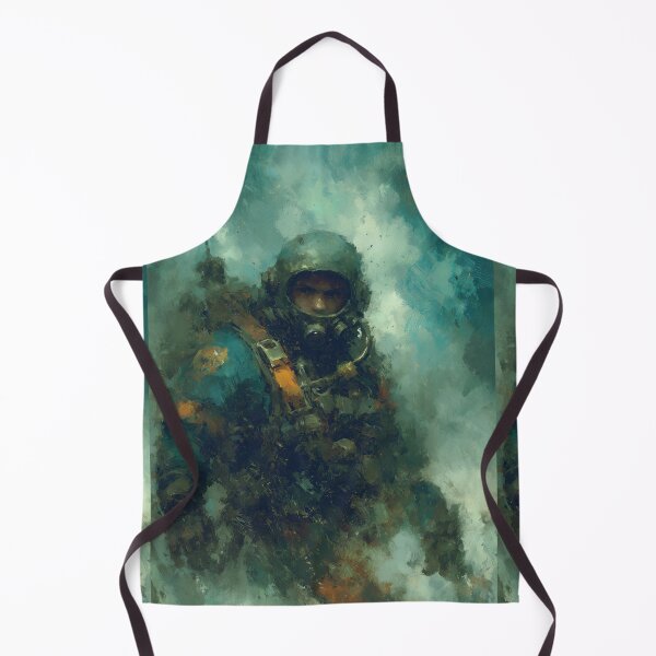 Item preview, Soldier in a helmet and mask emerges from fog. designed and sold by Piotrek0001.
