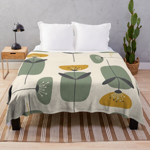 Item preview, Mid Century Modern Floral Pattern | Retro Abstract Flower Design designed and sold by ShabanMerch.