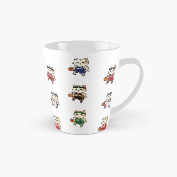 Item preview, Kawaii Basket: Pack of 6 Basketball Kittens from National Teams | Cute Basketball Cat Design for Basketball Fans and Lovers designed and sold by DibuHumor.