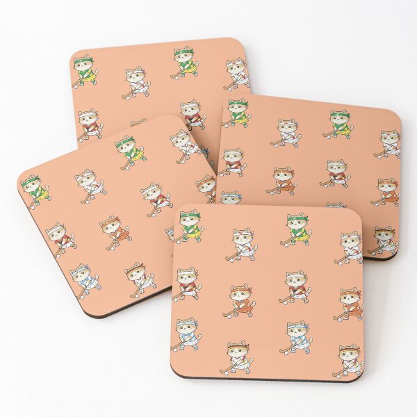 Item preview, Kawaii Basket Copy: Pack of 6 Basketball Cat Players from National Teams | Cute Basketball Cat Design for Basketball Fans and Lovers designed and sold by DibuHumor.
