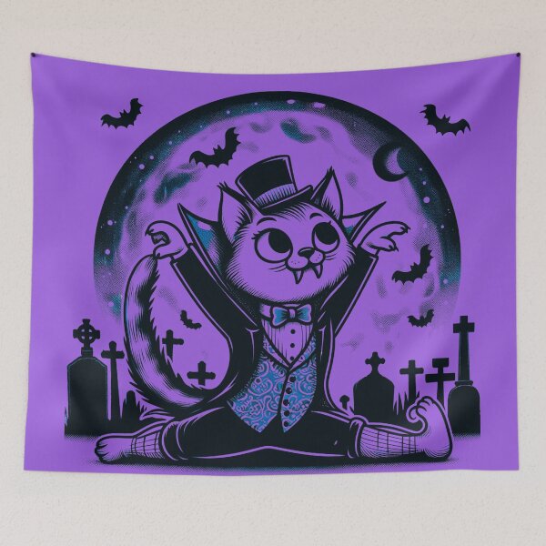 Item preview, Cat Halloween Yoga b4e 025 designed and sold by HappyHavenStu.