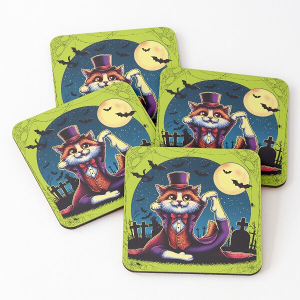 Item preview, Cat Halloween Yoga cba2 025 designed and sold by HappyHavenStu.