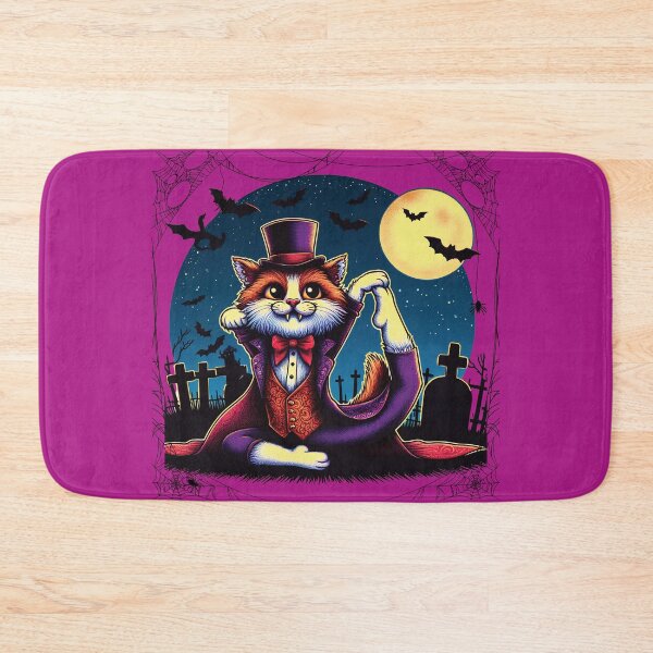 Item preview, Cat Halloween Yoga cba2 025 designed and sold by HappyHavenStu.
