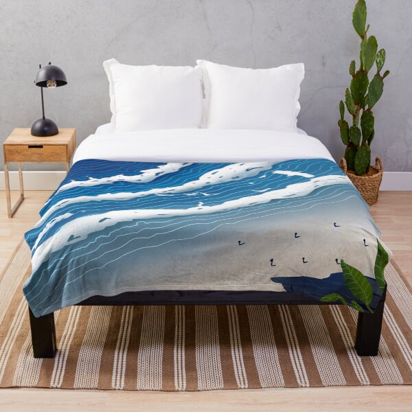 Item preview, Tranquil Ocean Waves , Peaceful Blue Seascape Art designed and sold by Dreamy Ocean Art.