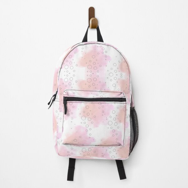 Item preview, Pink Echoes in Motion , Pink Watercolor Blotches with Floating Circles designed and sold by MayaMaliStudio.