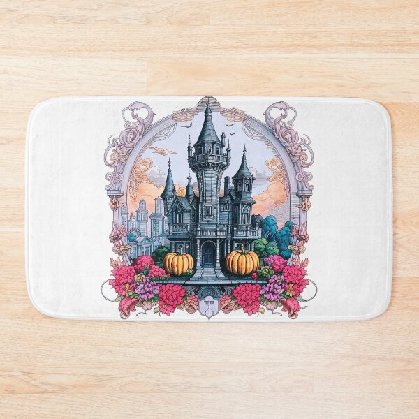 Item preview, Haunted Victorian Mansion & Jack-o’-Lanterns Halloween Art Print designed and sold by LanaGustavsson.
